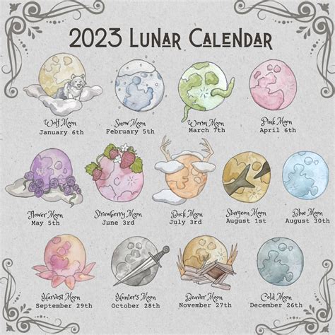 Mgical moon calendar 2023